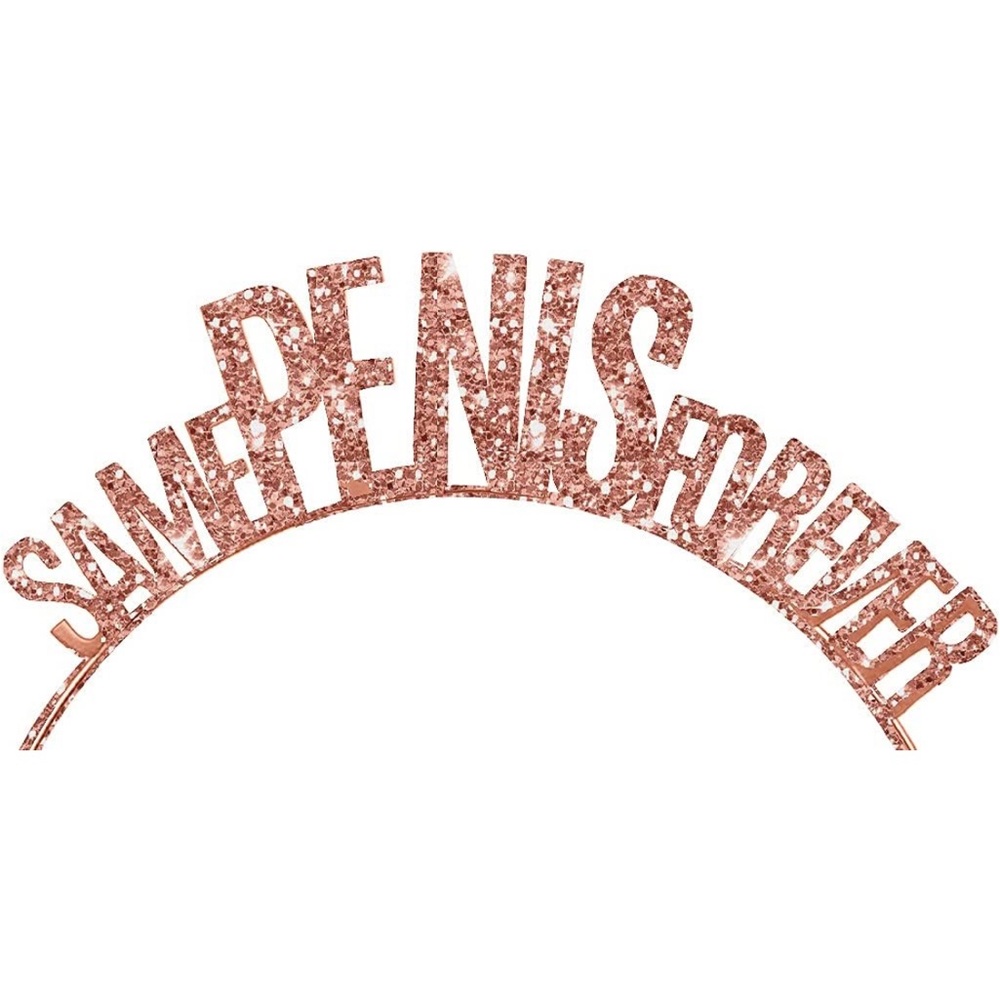 Rose gold same penis forever headband for bachelorette party, bridal shower